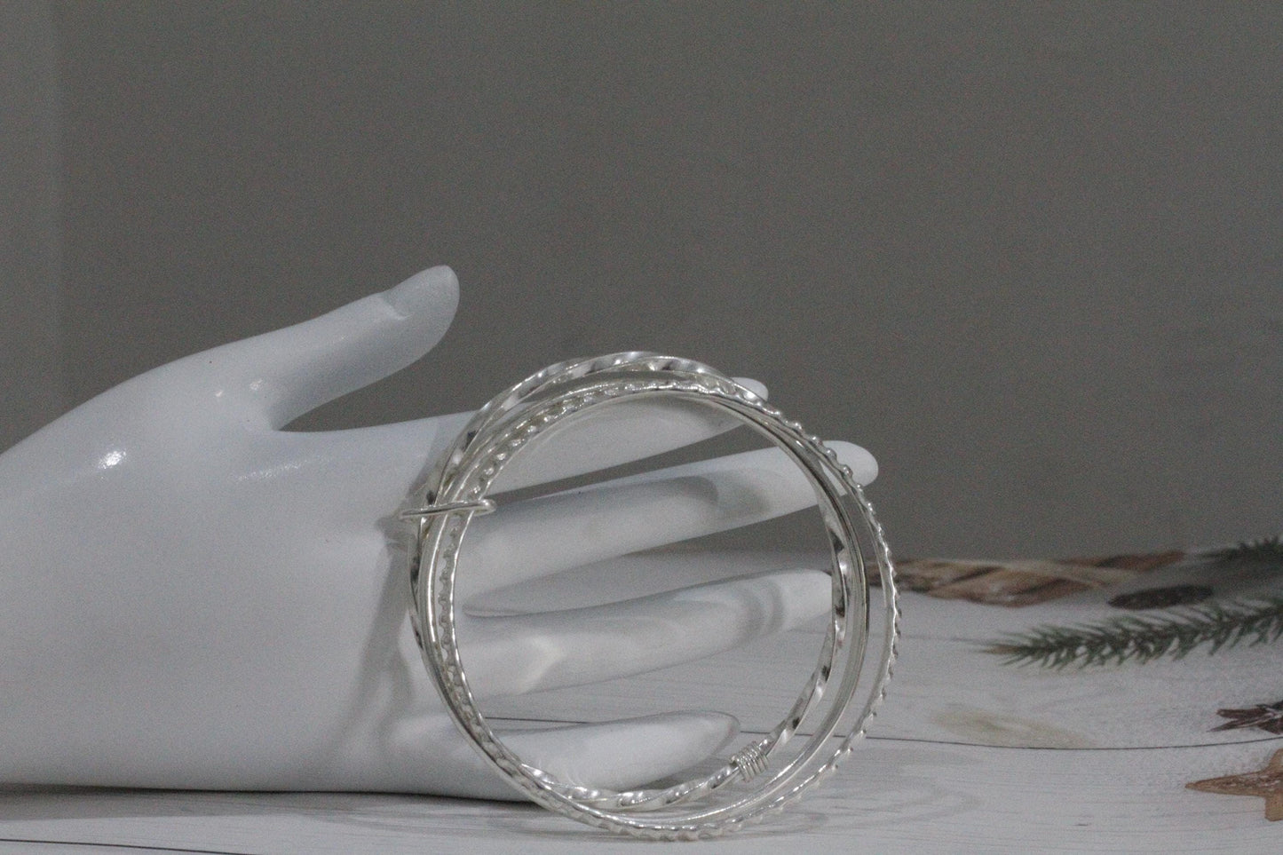 Sterling Silver Bangles | Silver Bangle Set | Silver Bracelet Set | silver Bracelets | Minimalist Bangles | Simple Bangles | Modern Bangles