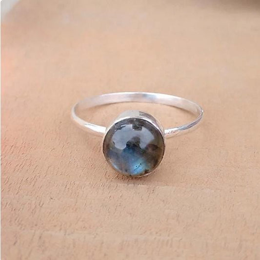 Labradorite Ring, Handmade Ring, 925 Starling Silver Ring, Women Ring, Natural Labradorite, Gemstone Ring, Statement Ring, Boho Ring