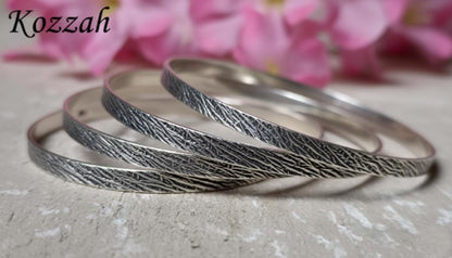 Solid Sterling Silver Cuff Bracelet, Adjustable Bangle 925 Simple Silver Jewelry Simple Stacking Minimalist, Handmade Bangle, Boho Bangle