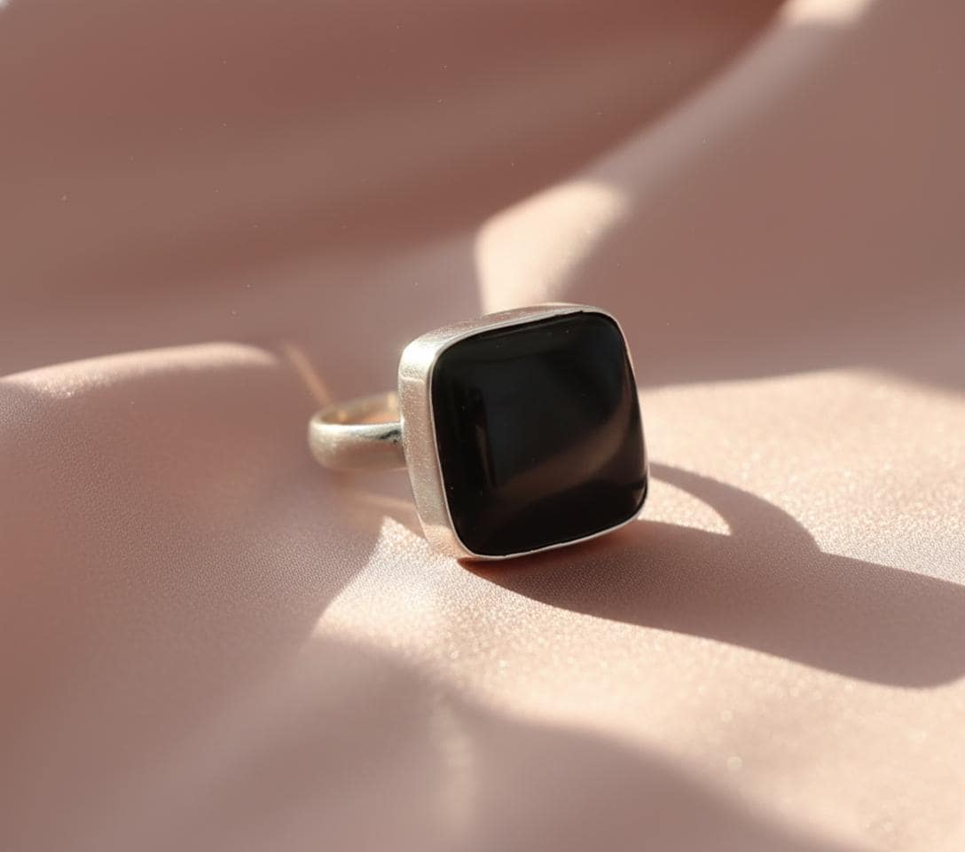 Black Onyx Ring, Gemstone Ring, 925 Silver Ring, Natural Onyx, Handmade Ring, Women Ring, Onyx Jewelry, Statement Ring, Bohemian Ring