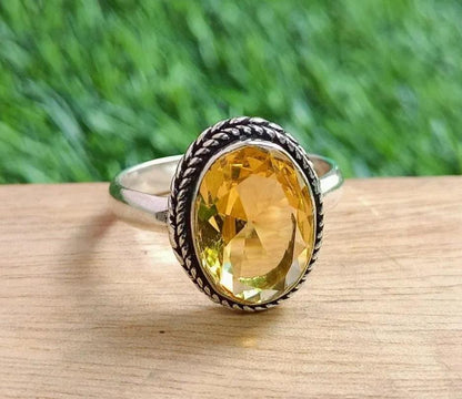 Citrine Ring, Handmade Ring, Women Ring, 925 Silver Ring, Statement Ring, Natural Citrine, Dainty Ring, Citrine Jewelry, Gemstone Ring, Gift