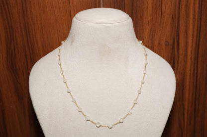 Moonstone Pearl Necklace | Gold-Plated Necklace | Handmade Jewelry | Moonstone Necklace | Gift for Her | Moonstone Jewelry | Christmas Gift