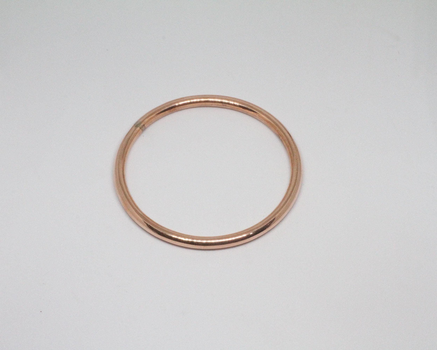 Handcrafted Thick Copper Bangle: Rustic Statement Cuff Bracelet