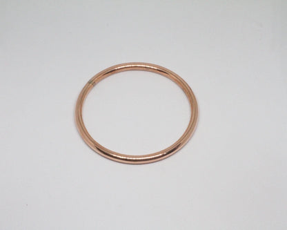 Handcrafted Thick Copper Bangle: Rustic Statement Cuff Bracelet