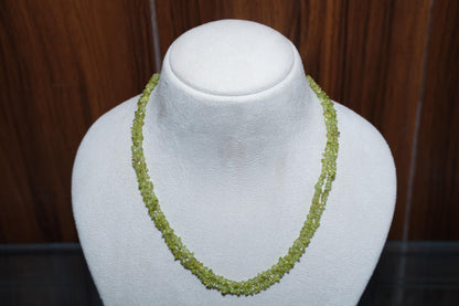 Peridot Necklace, Uncut Peridot Necklace, Handmade Peridot Necklace, Genuine peridot necklace, Green peridot, Gift for her, Dainty Necklace
