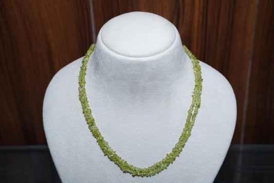 Peridot Necklace, Uncut Peridot Necklace, Handmade Peridot Necklace, Genuine peridot necklace, Green peridot, Gift for her, Dainty Necklace