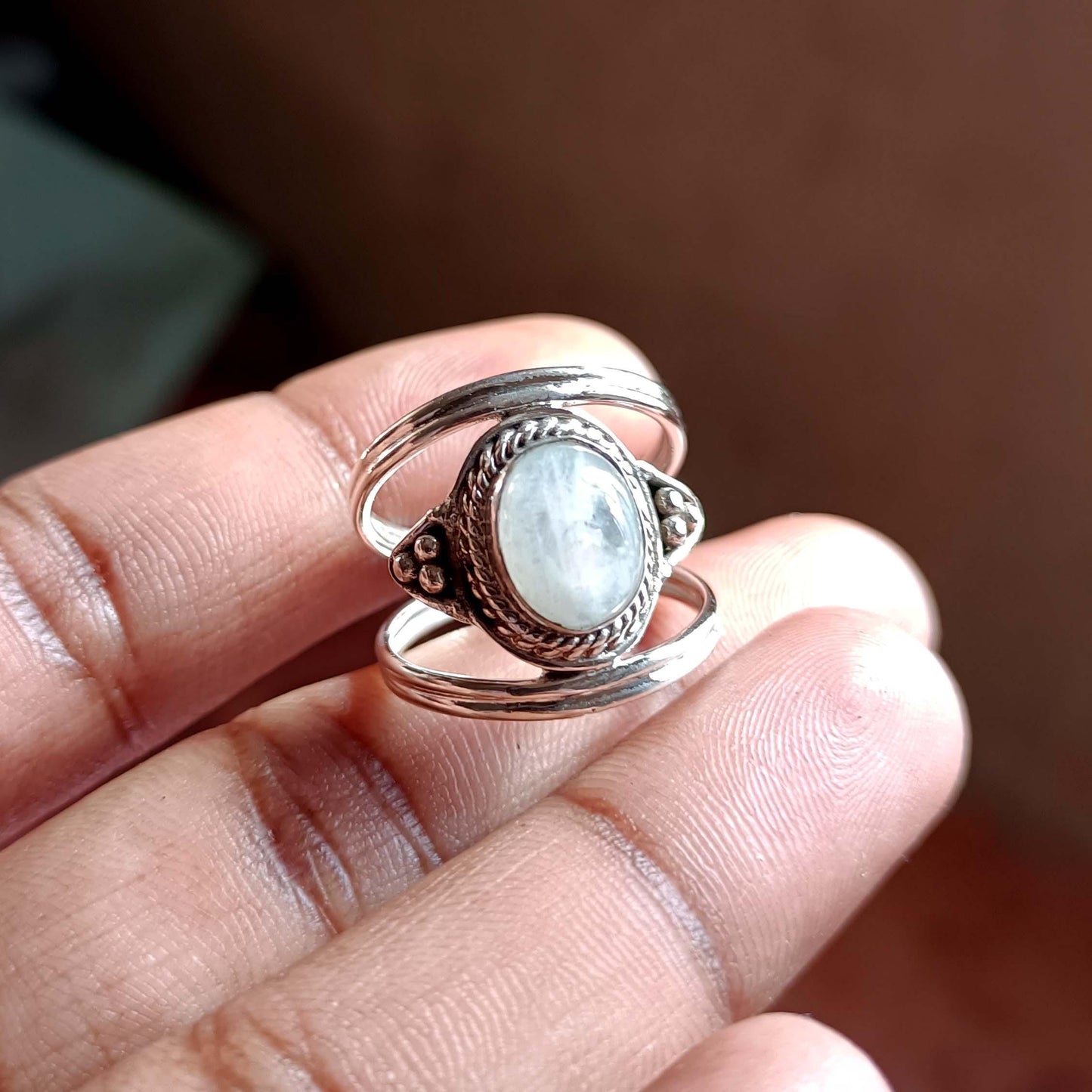 Moonstone Ring, Dainty Ring, 925 Silver Ring, Natural Moonstone, Statement Ring, Gemstone Ring, Moonstone Jewelry, Women Ring, Bohemian Ring