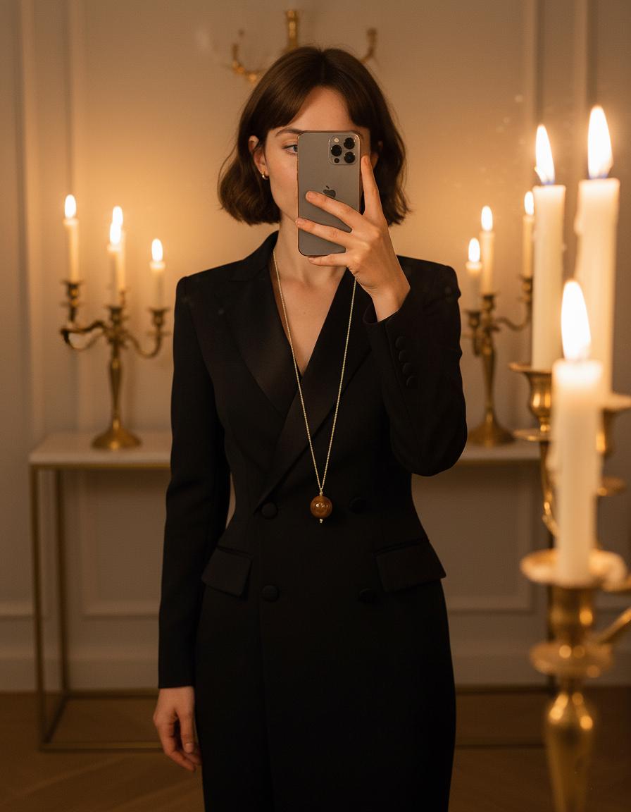 Dainty Tiger's Eye Ball Necklace Gold Plated | Minimalist Large Round Gemstone Pendant | Everyday Layering Jewelry | Gold Chain | Gift her