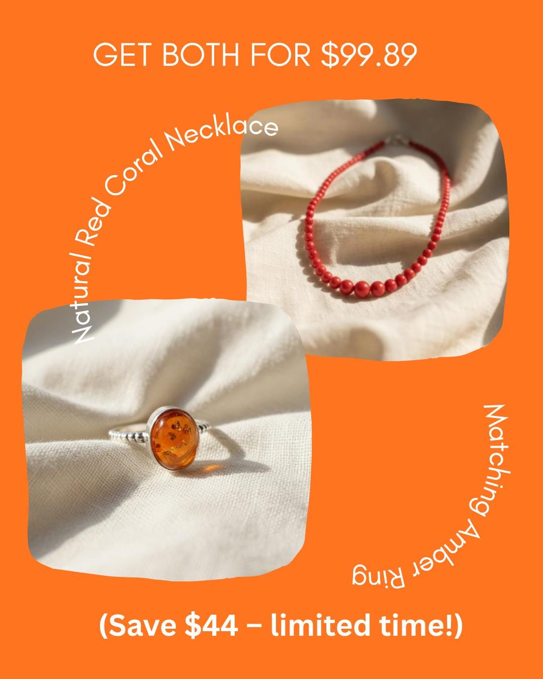 Natural Red Coral Necklace 20 Inch Genuine Beads | Boho Statement Coral Jewelry | Hand-Strung 925 Silver Clasp Summer Gift for Her