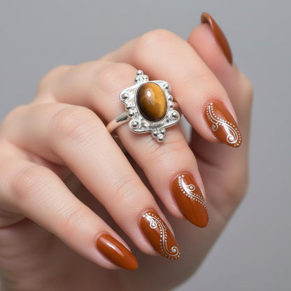 Handcrafted Sterling Silver Gemstone Ring Duo - Moonstone and Onyx - Unique Gift for Her | Glowing Labradorite & Earthy Malachite Sterling