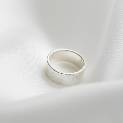Hammered Sterling Silver Ring | Textured Silver Band, Minimalist Silver Ring | Hand Hammered Band, Everyday Sterling Silver Ring | Gift her