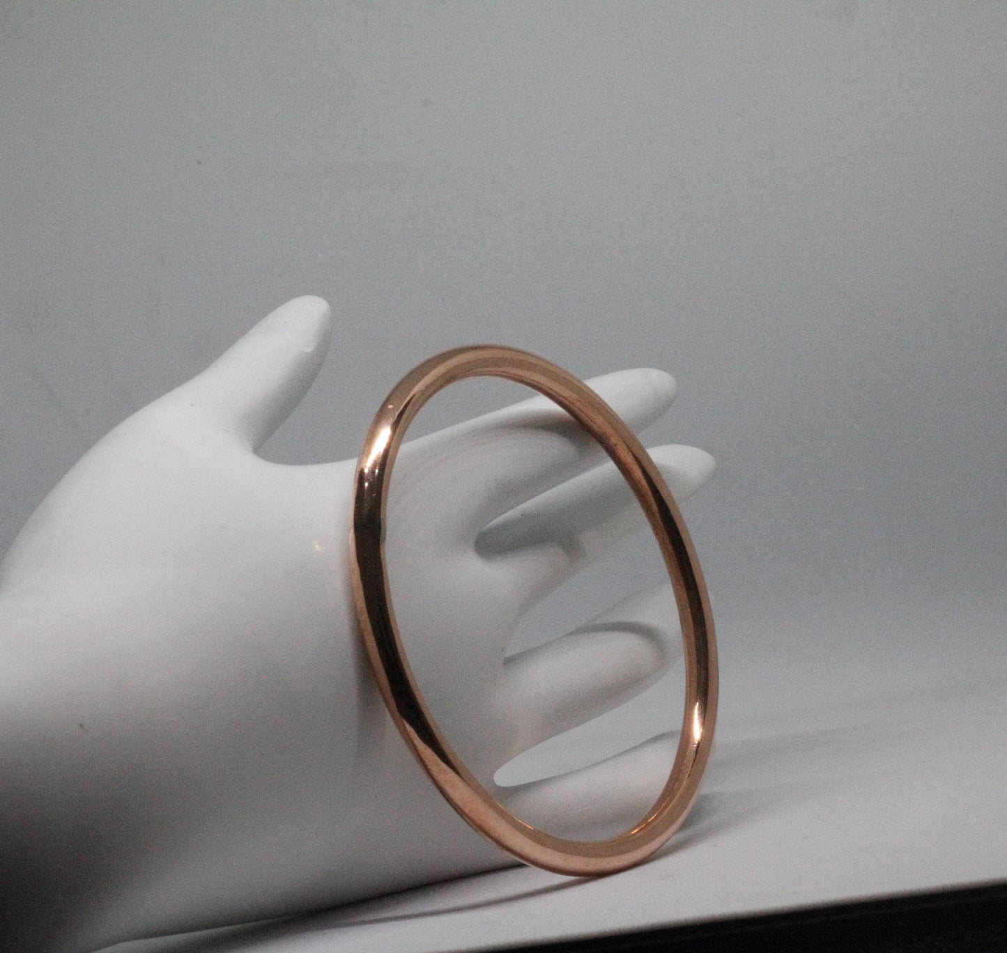 Handcrafted Thick Copper Bangle: Rustic Statement Cuff Bracelet