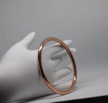 Handcrafted Thick Copper Bangle: Rustic Statement Cuff Bracelet