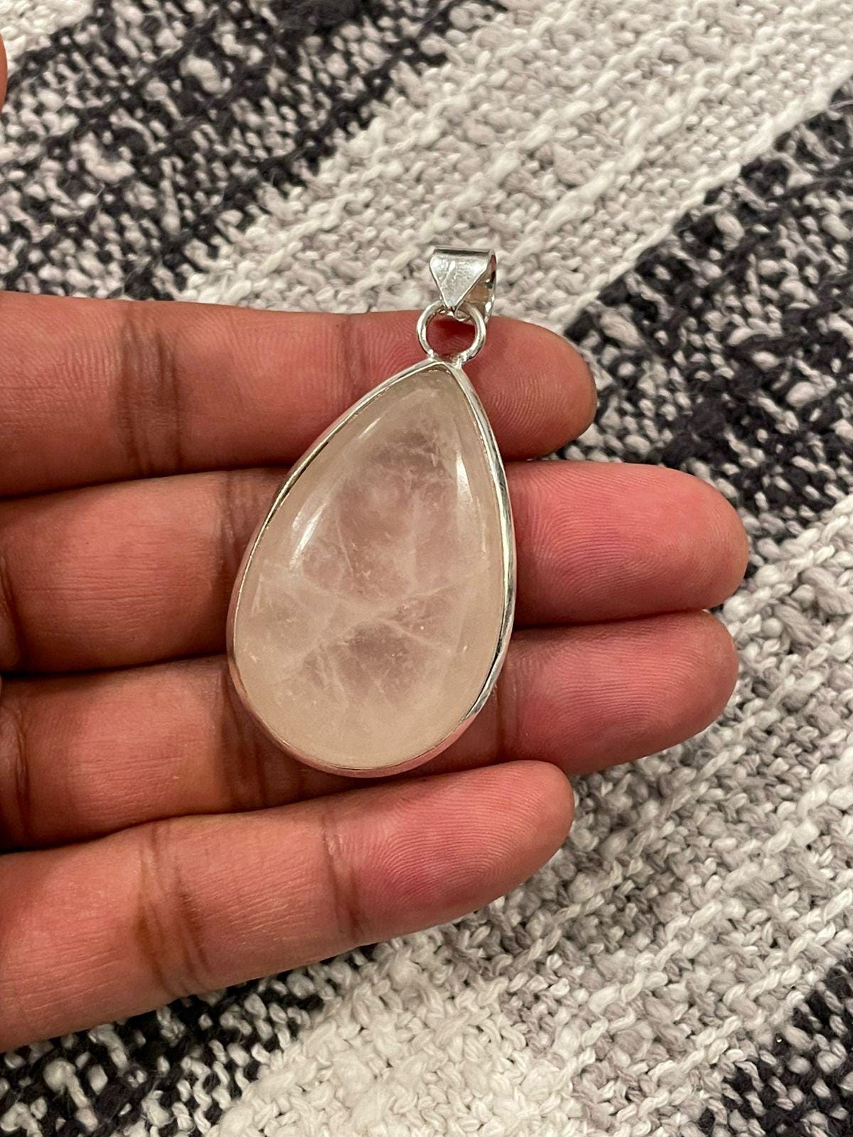 Handmade Teardrop Lapis Lazuli Gemstone Pendant (24x39mm)