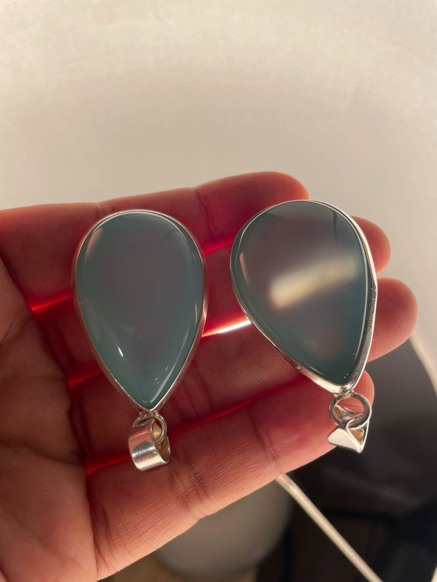 Handmade Teardrop Lapis Lazuli Gemstone Pendant (24x39mm)