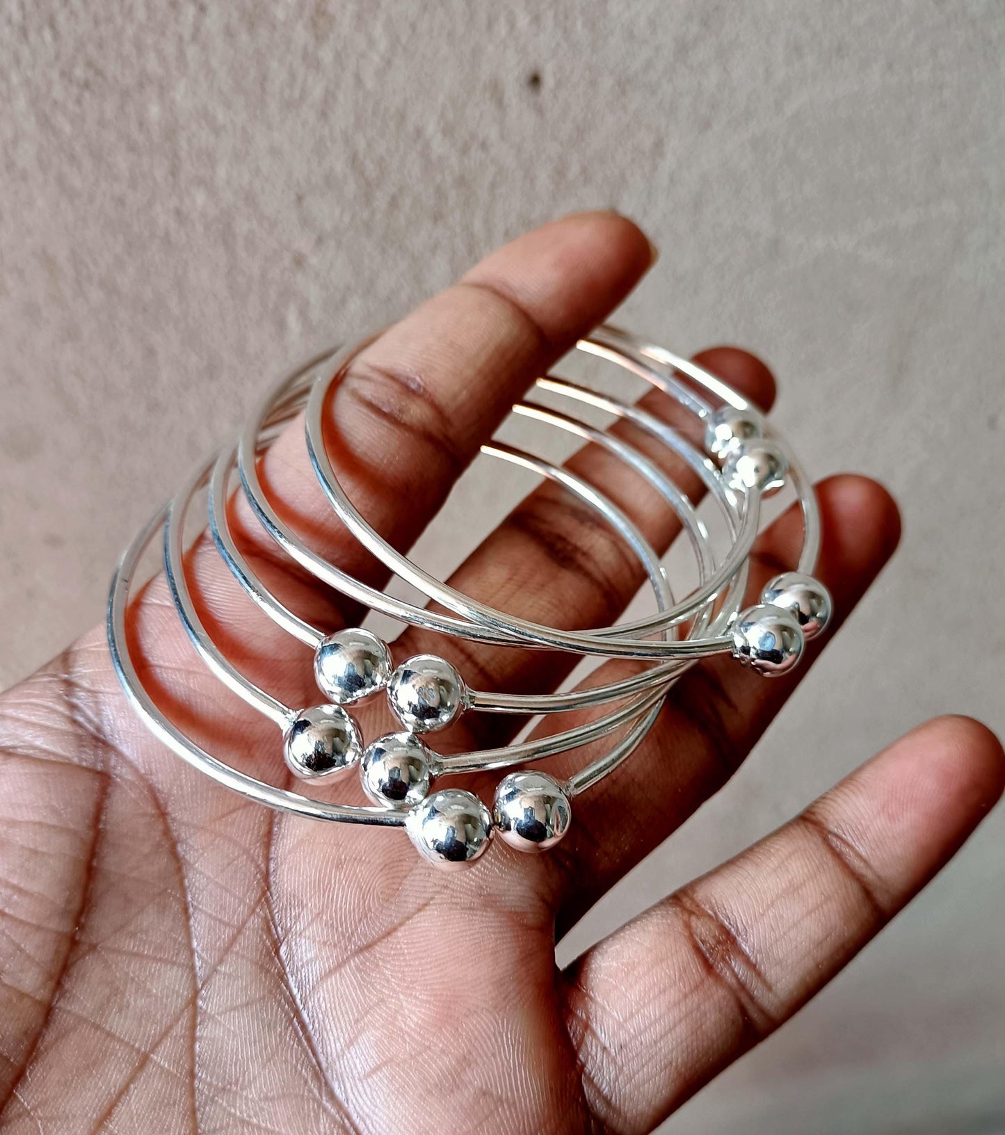 Beautiful Silver Bangle Set! Handmade 925 Sterling Silver Bangle set! 7 day Bangle! Simple Set Bangle! 7 Set Off Bangles! Stacking Bangles!