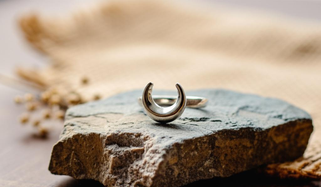 Half Moon Ring, 925 Silver Ring, Women Ring, Statement Ring, Dainty Ring, Handmade Ring, Moon Ring, Bohemian Ring, Plain Silver Ring