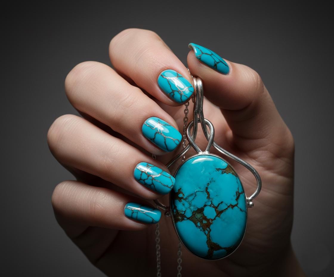 Turquoise Pendant in Sterling Silver | Handmade Gemstone Necklace | Natural Turquoise Jewelry | Boho Healing Pendant | Gift for Her