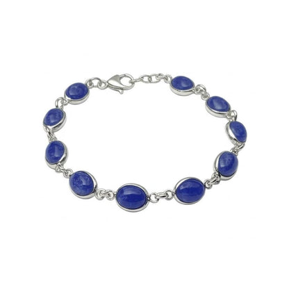 Handcrafted Lapis Lazuli Bracelet for Women, Blue Bracelet