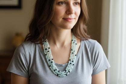 Handmade Garnet Chip Necklace with Tiger's Eye Bead - Unique Raw Stone Jewelry | Garnet Uncut Necklace, Gemstone Necklace, Gift for her