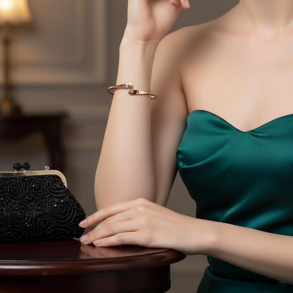 Handmade Hammered Copper Cuff Bangle Bracelet | Artisan Copper Cuff Bracelet - Hand-Forged & Hammered Bangle |Copper Cuff Bracelet for Women