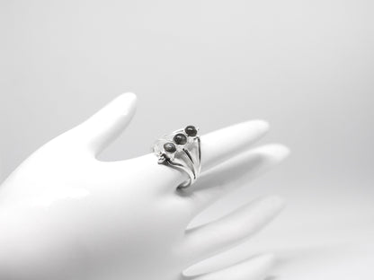 Obsidian ring | Black obsidian | Obsidian gemstone Ring | Gemstone Ring | Gift Her | Black obsidian | Obsidian ring women | Obsidian stone