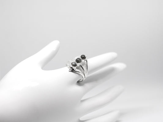 Obsidian ring | Black obsidian | Obsidian gemstone Ring | Gemstone Ring | Gift Her | Black obsidian | Obsidian ring women | Obsidian stone