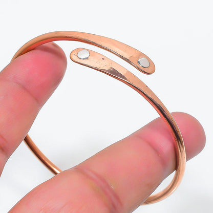 Copper Wire Bangle, Minimalist Copper Bangle, Wire Wrapped Bangle, Rustic Copper Bangle, Dainty Copper Bangle, Copper Cuff Bangle, Gift her