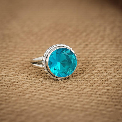 Blue Topaz. Topaz Ring. 925 Sterling Silver Ring. Handmade Ring. Gemstone Ring. Beautiful Ring. Designer Ring. Women Ring. Gift For Her