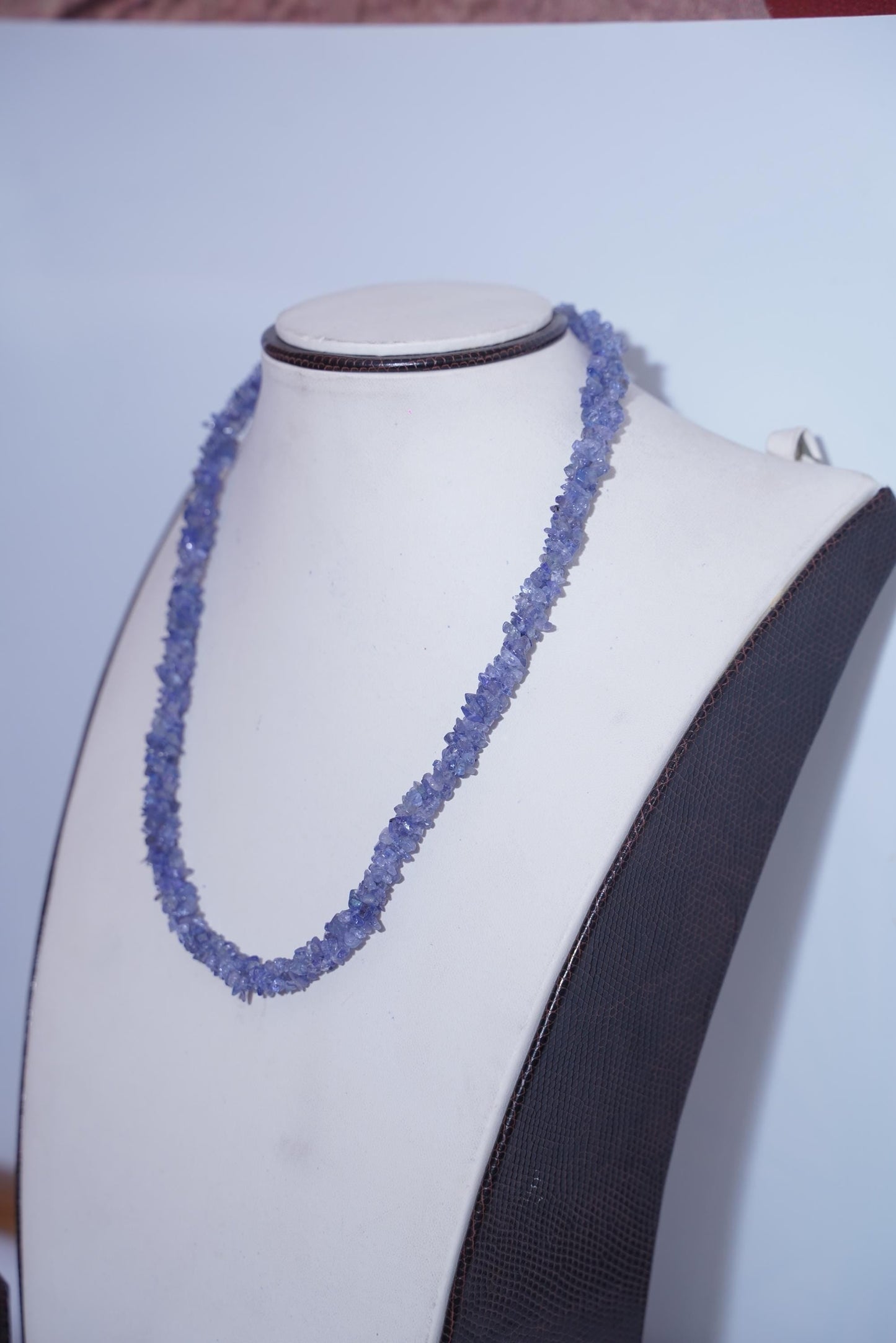 Natural Tanzanite Nugget Necklace, Raw Tanzanite Chip Jewelry, Rough Gemstone Choker, Blue Violet Crystal Healing Gift, December Birthstone