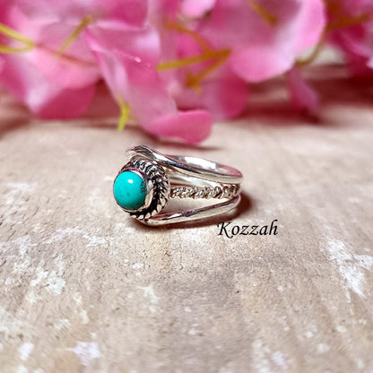 Turquoise Ring, Handmade Ring, 925 Starling Silver Ring, Gemstone Ring, Dainty Ring Natural Turquoise Turquoise Jewelry Ring For Women Gift