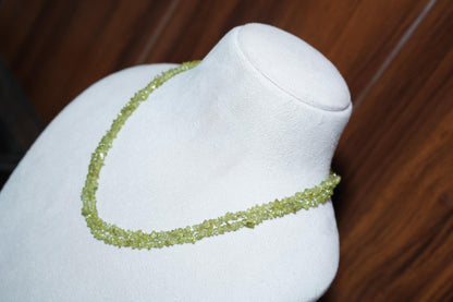 Peridot Necklace, Uncut Peridot Necklace, Handmade Peridot Necklace, Genuine peridot necklace, Green peridot, Gift for her, Dainty Necklace