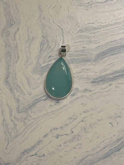 Handmade Teardrop Lapis Lazuli Gemstone Pendant (24x39mm)