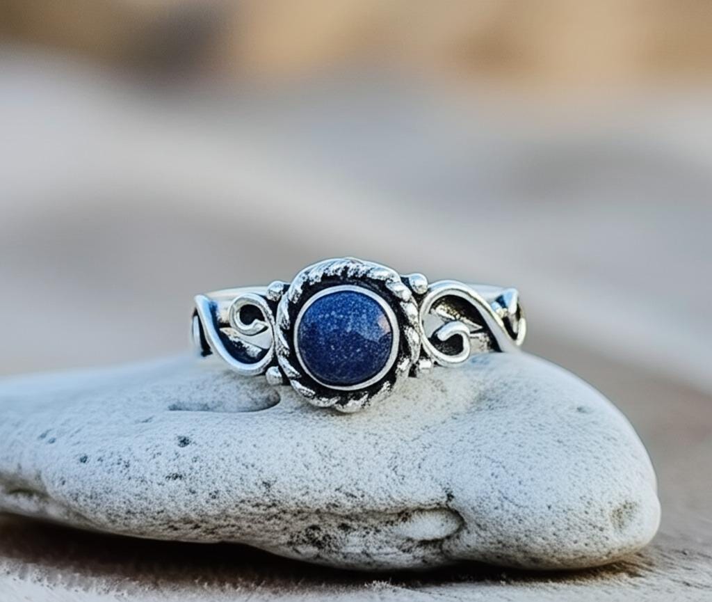 Lapis Lazuli Ring, Women Ring, 925 Silver Ring, Handmade Ring, Natural Lapis Lazuli, Statement Ring, Lapis Lazuli Jewelry, Dainty Ring