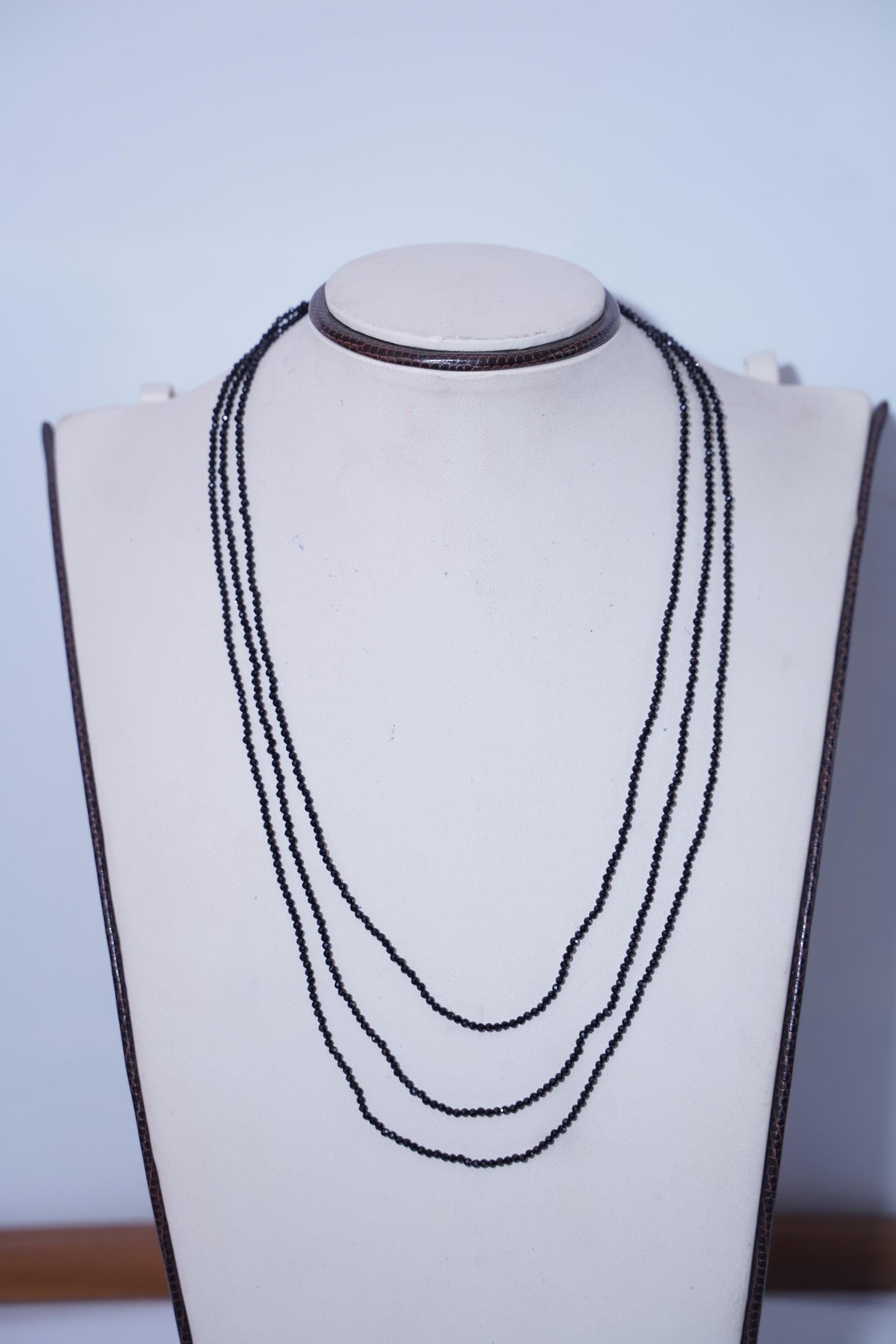 Black spinel necklace, 3 layer spinel necklace, Spinel Jewelry, Spinel Necklace, Multi-Layer Spinel Necklace, Elegant Black Spinel Jewelry