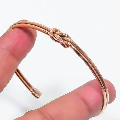 Handmade Copper Wire Wrapped Cuff Bracelet | Rustic Spiral Texture Metal Bangle Unique Statement Jewelry | Thick Copper Wire Sprial Bracelet