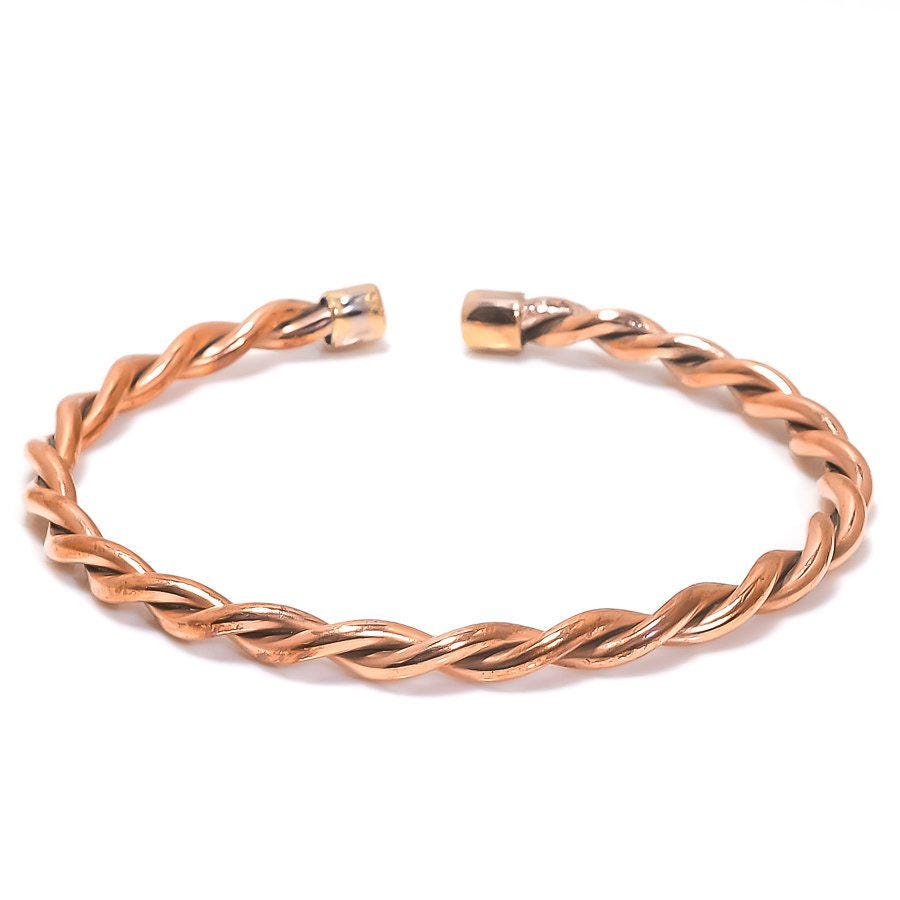 Rustic Copper Cuff, Copper bangle for women, Women's copper bracelet, Adjustable copper bangle, Resizable copper bracelet