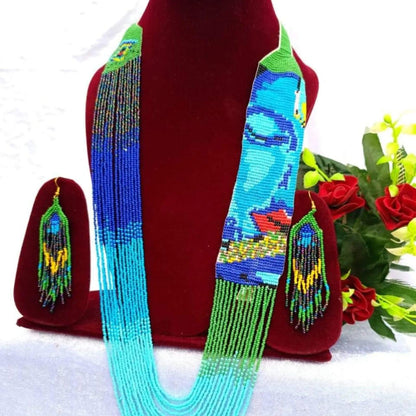 Ethnic Necklace | Beaded Necklace | Seed Beads Necklace | mala beads necklace | Floral Beads Necklace | Beads Necklace | Mexican Beads