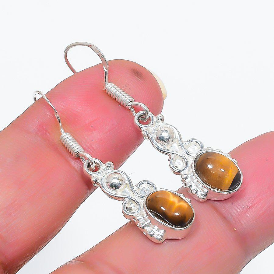 Elegant Sterling Silver Drop Earrings, Moonstone earrings, Onyx earring, Tiger's eye earrings,  lapis lazuli earrings, women dangle earrings