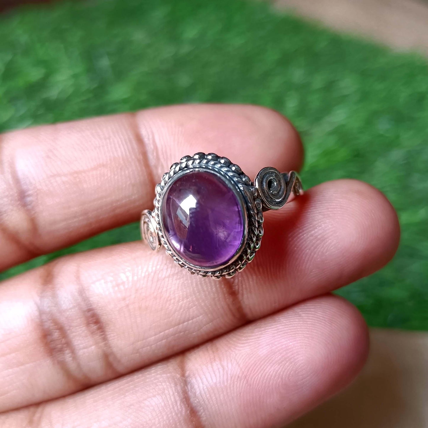 Amethyst Ring, Handmade Ring, Women Ring, Sterling Silver Ring, Natural Amethyst, Bohemian Ring, Amethyst Jewelry, Gift For Her