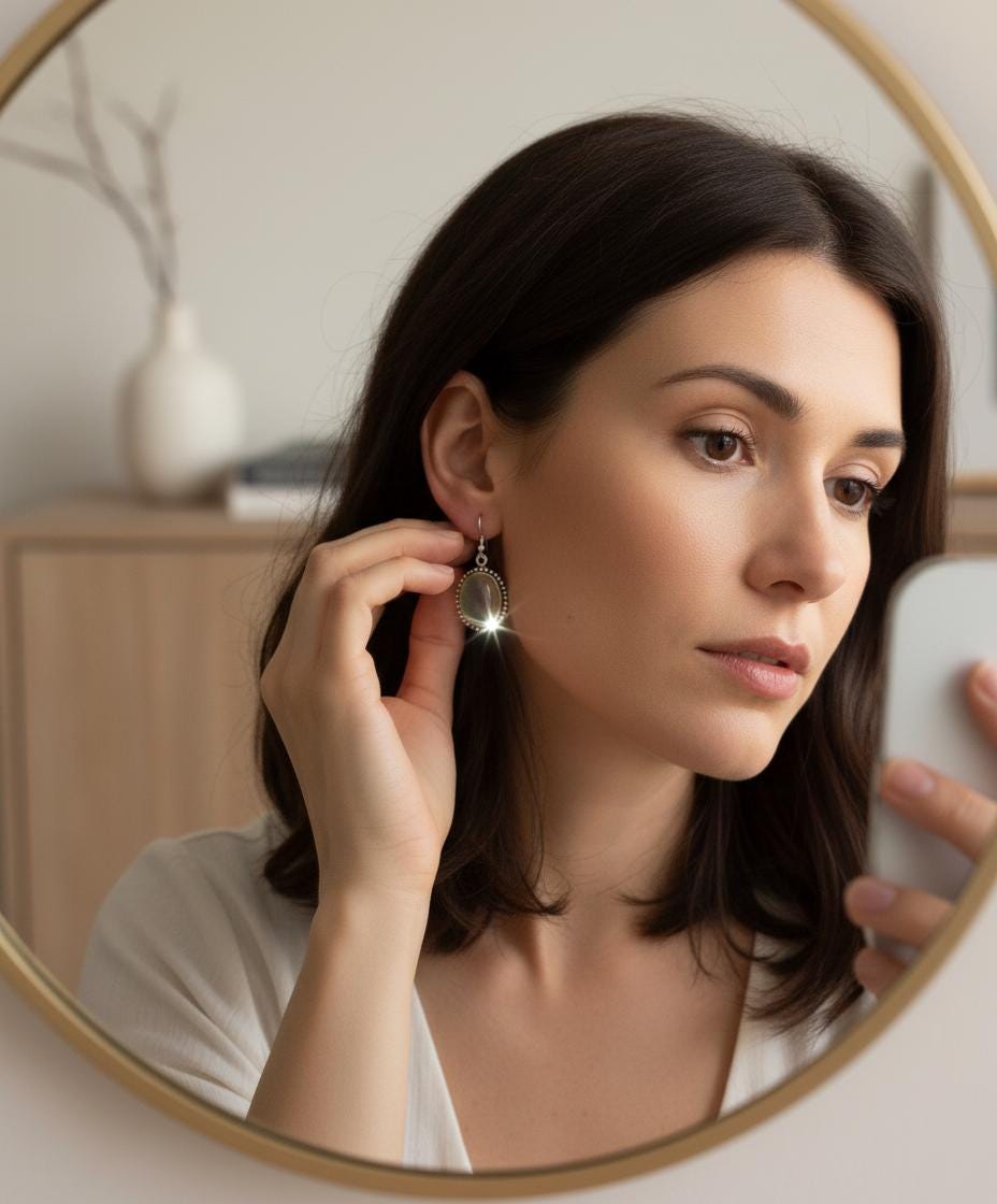 Prehnite Earring, Prehnite jewelry, Dangle earrings, Boho earrings, Gift for her, Handmade earrings, Prehnite gemstone earrings, Christmas