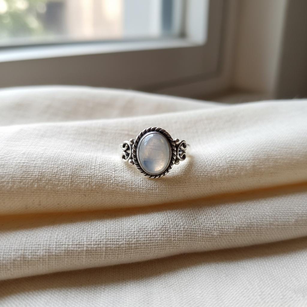 Moonstone Ring, Handmade Ring, 925 Silver Ring, Gemstone Ring, Natural Moonstone, Dainty Ring, Moonstone Jewelry, Statement Ring,Best Seller