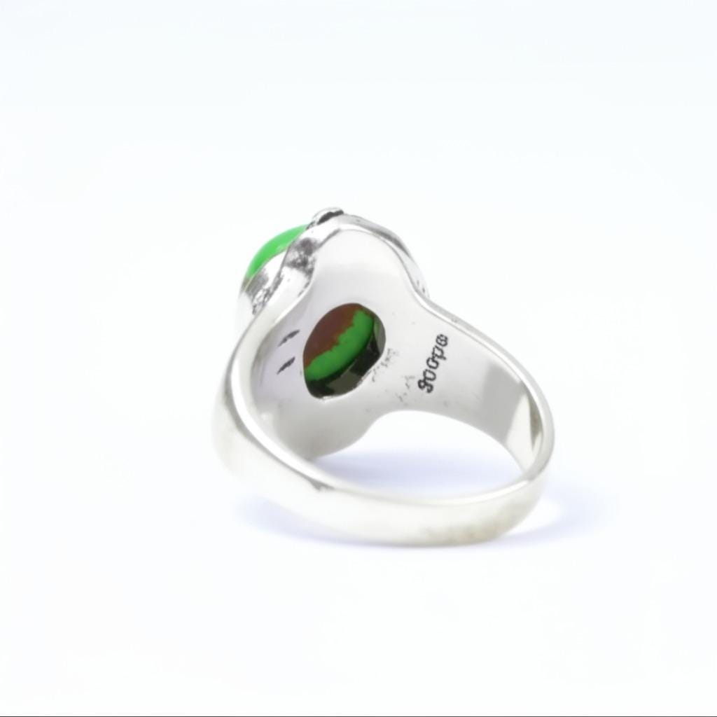 Green Copper Turquoise Ring, Gemstone Ring, 925 Silver Ring, Handmade Ring, Natural Turquoise, December Birthstone, Ring For Women