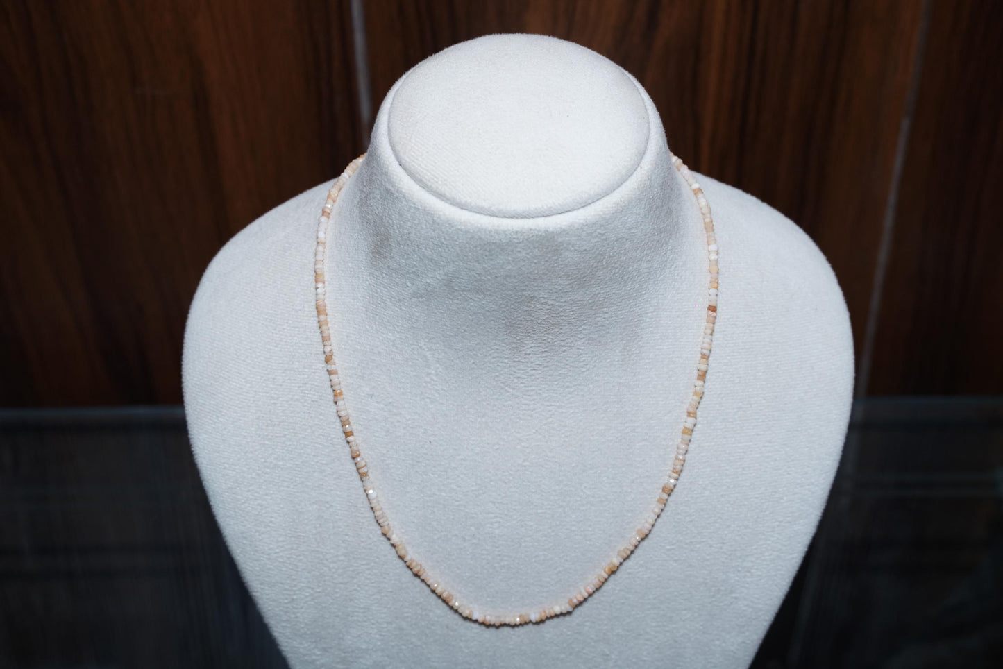 Pink opal necklace, Opal necklace, Gemstone necklace, Minimalist necklace, elegant jewelry, everyday jewelry, gift for her, birthday gift