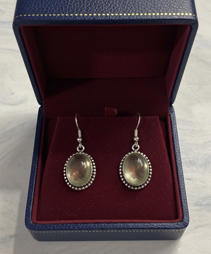 Prehnite Earring, Prehnite jewelry, Dangle earrings, Boho earrings, Gift for her, Handmade earrings, Prehnite gemstone earrings, Christmas