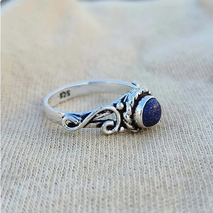Lapis Lazuli Ring, Women Ring, 925 Silver Ring, Handmade Ring, Natural Lapis Lazuli, Statement Ring, Lapis Lazuli Jewelry, Dainty Ring