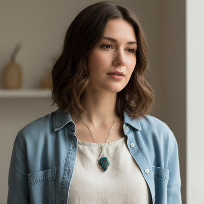 Turquoise Matrix Pendant, Handmade Pendant, Gemstone Pendent, Gift for her, Gift her, Birthday Gift, Valentine Gift