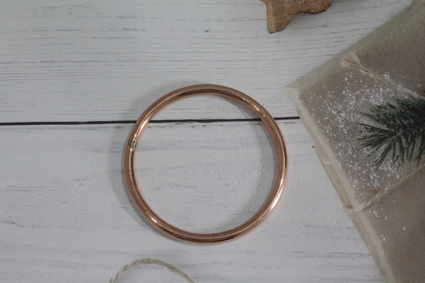 Handcrafted Thick Copper Bangle: Rustic Statement Cuff Bracelet