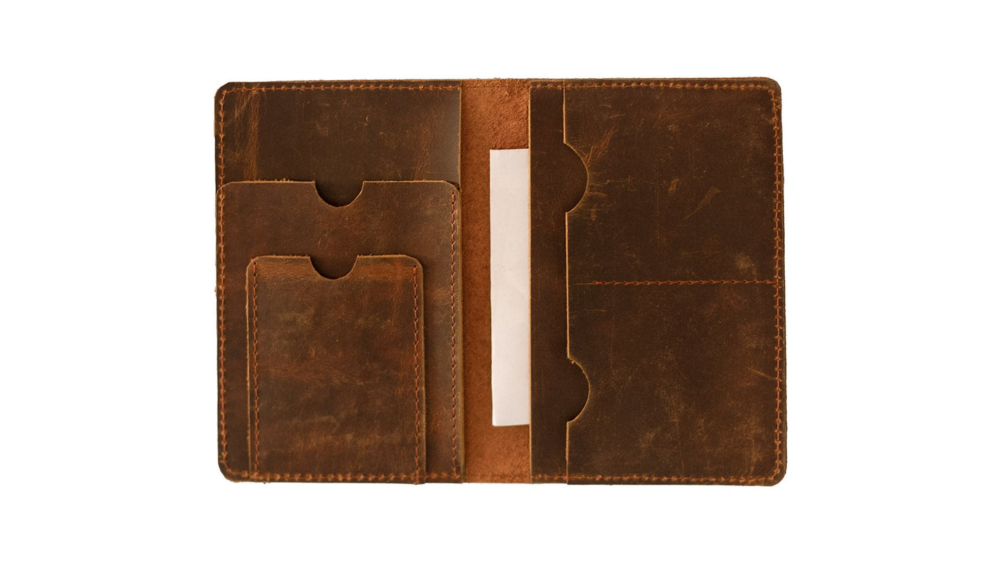 Rugged Passport Wallet, Leather Wallet, Travel Wallet, Minimalist Wallet, Gift Him, Birthday gift, Sleek Minimalist Wallet, Durable Leather