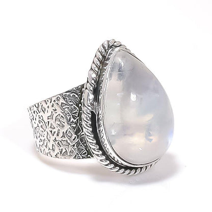Bohemian Silver Ring, Opal Ring, White Opal Ring, Classic style Ring, White stone ring, Beautiful Ring, Women Ring, For her, Birthday gift